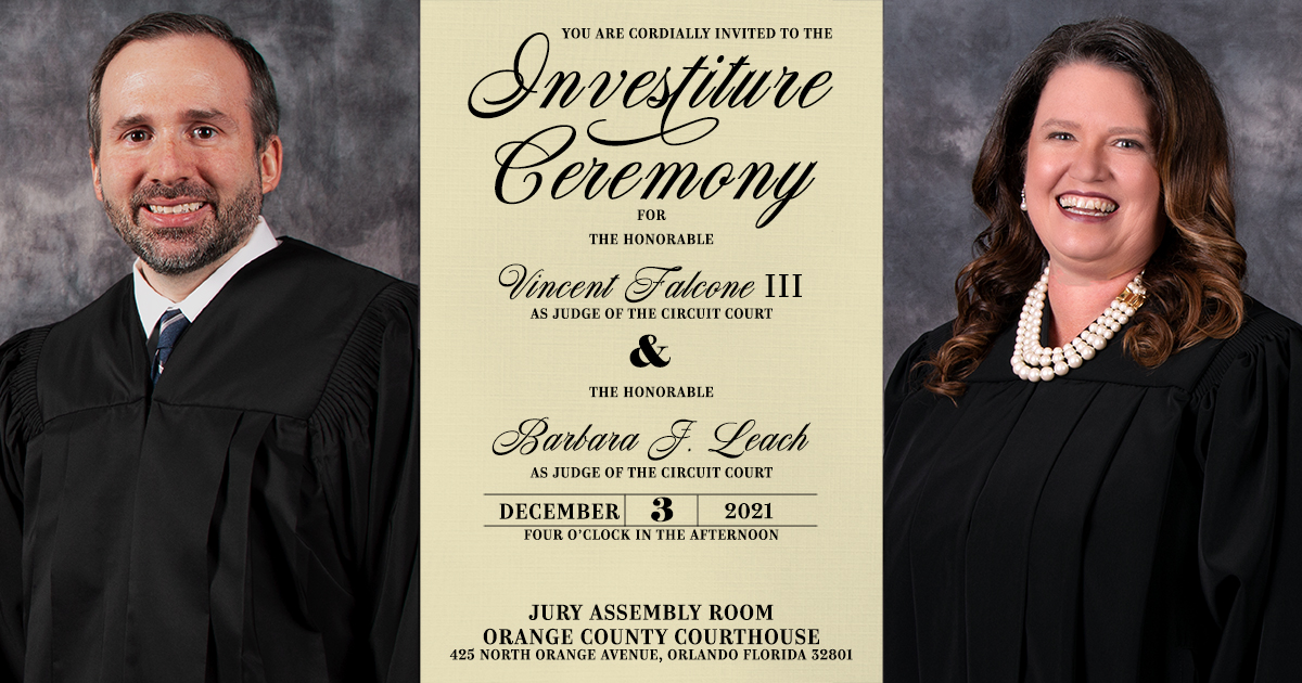 December Investiture Ceremony Ninth Judicial Circuit Court of Florida